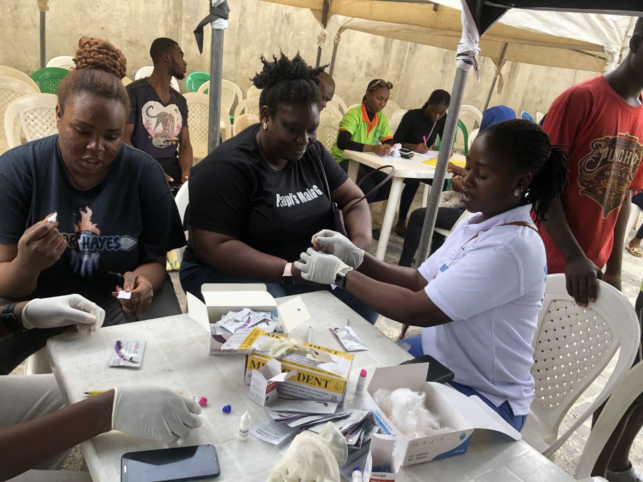 Smiling medical team